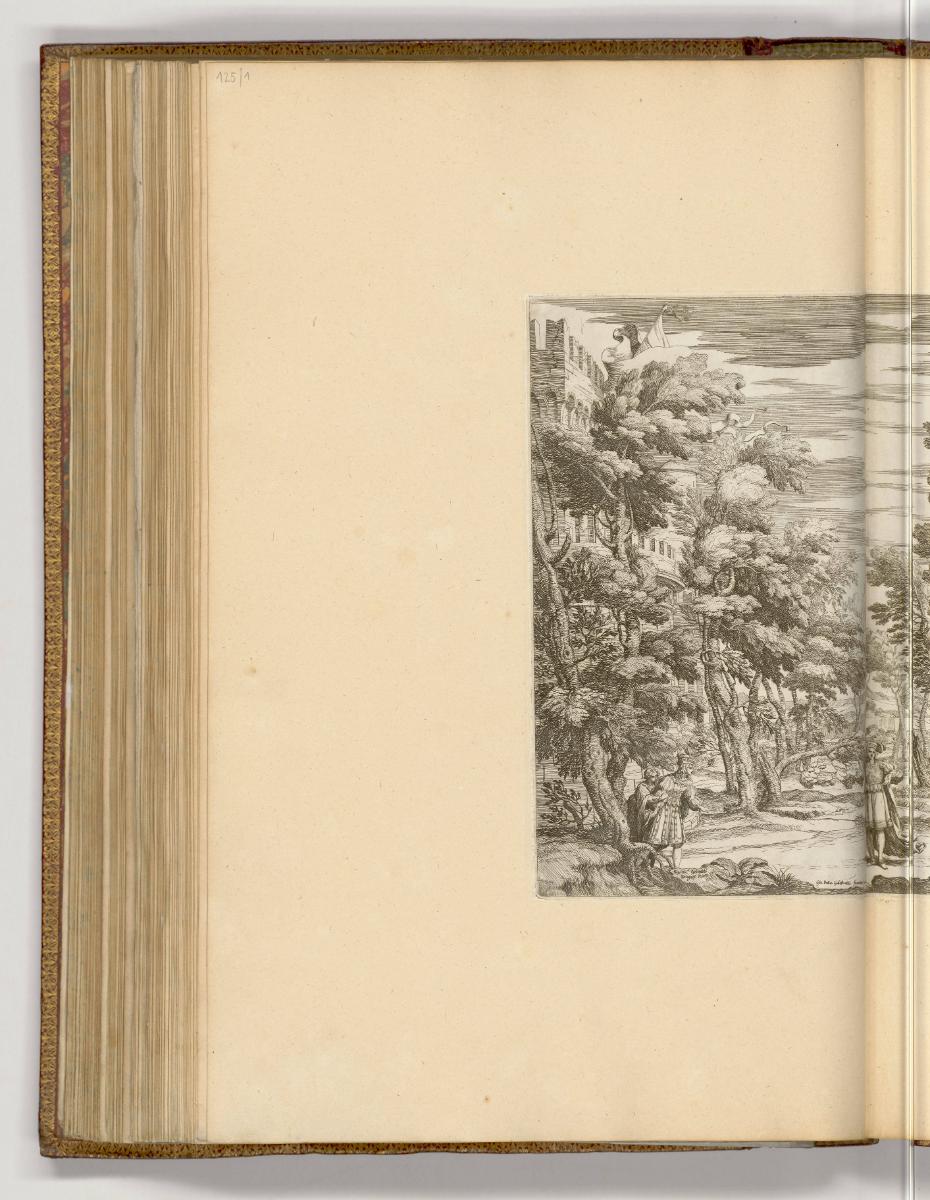 Druckgrafiken nach italienischen Werken des 16. und 17. Jahrhunderts, Bühnenbild mit Wald (link…