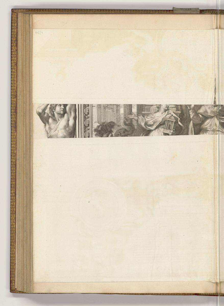 Druckgrafiken nach Carlo Maratta, Thesenblatt des Mario Millino mit Allegorie auf den Ruhm Paps…