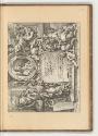 Druckgrafiken nach Carlo Maratta, Allegorie mit Porträt Raffaels (Frontispiz), Inv. Nr.: HB17, …