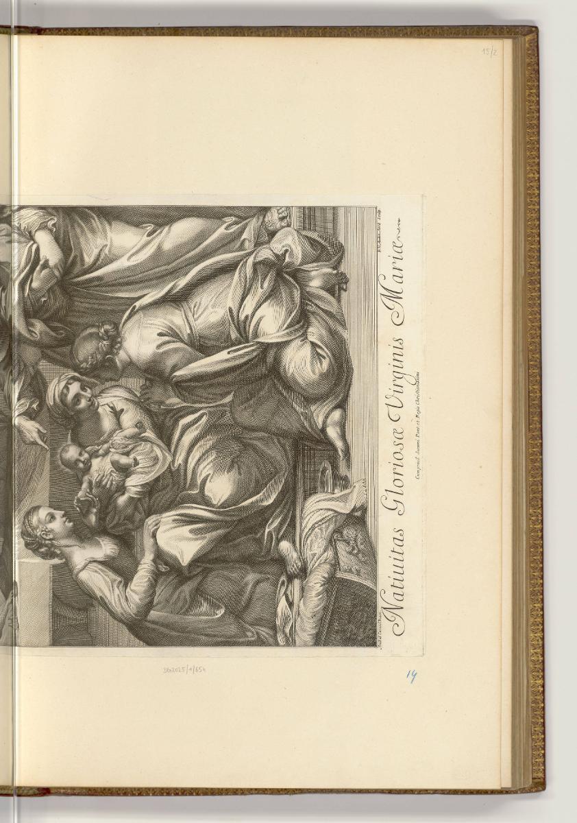 Druckgrafiken nach Carlo Maratta, Geburt Marias (unterer Teil), Inv. Nr.: HB17, HB17/15/2