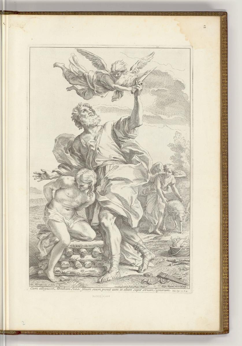 Druckgrafiken nach Carlo Maratta, Opferung Isaaks, Inv. Nr.: HB17, HB17/2