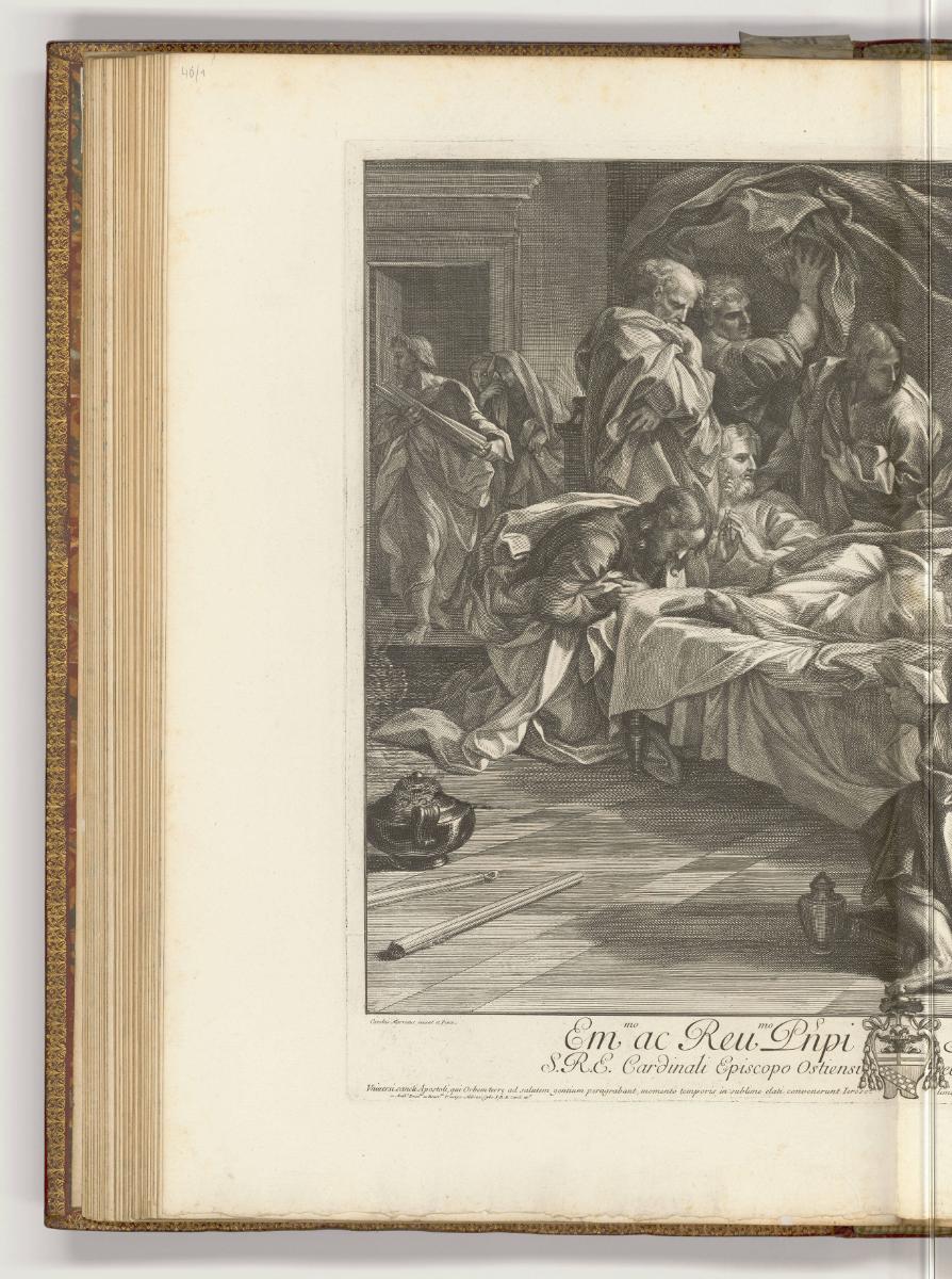 Druckgrafiken nach Carlo Maratta, Tod Mariens (linker Teil), Inv. Nr.: HB17, HB17/40/1