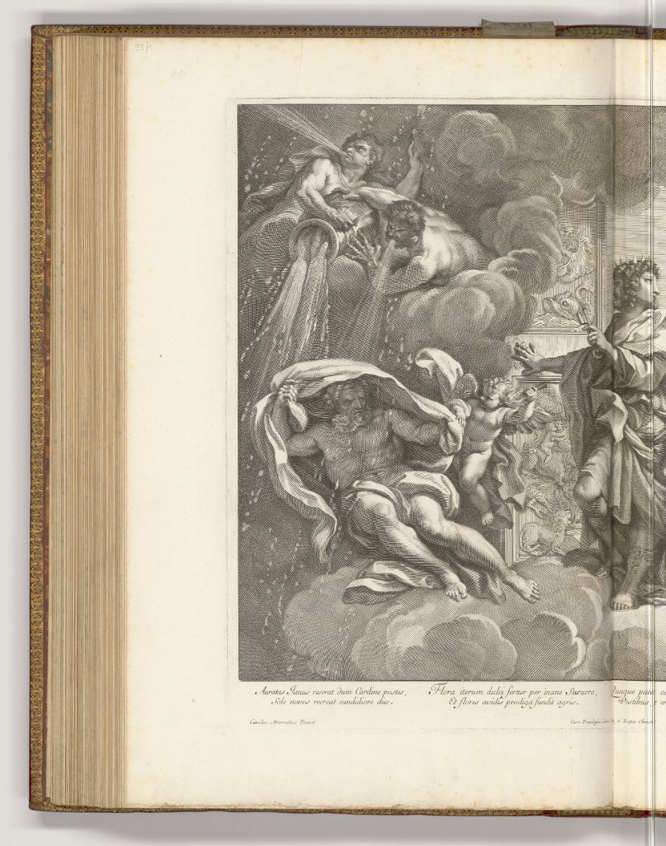Druckgrafiken nach Carlo Maratta, Janus schließt die Pforte des Krieges (linker Teil), Inv. Nr.…