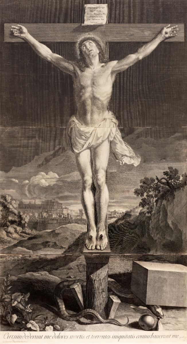 Druckgrafiken von Nicolas de Poilly, Christus am Kreuz, Inv. Nr.: Frankreich nach Sektionen I/2…