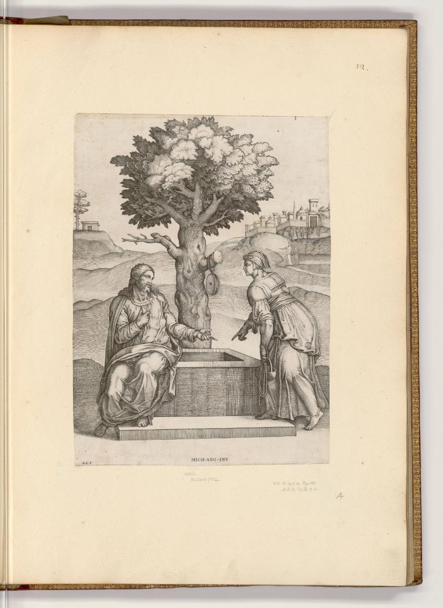 Kupferstiche von Nicolas Beatrizet, Christus und die Samariterin am Brunnen, Inv. Nr.: HB19, HB…