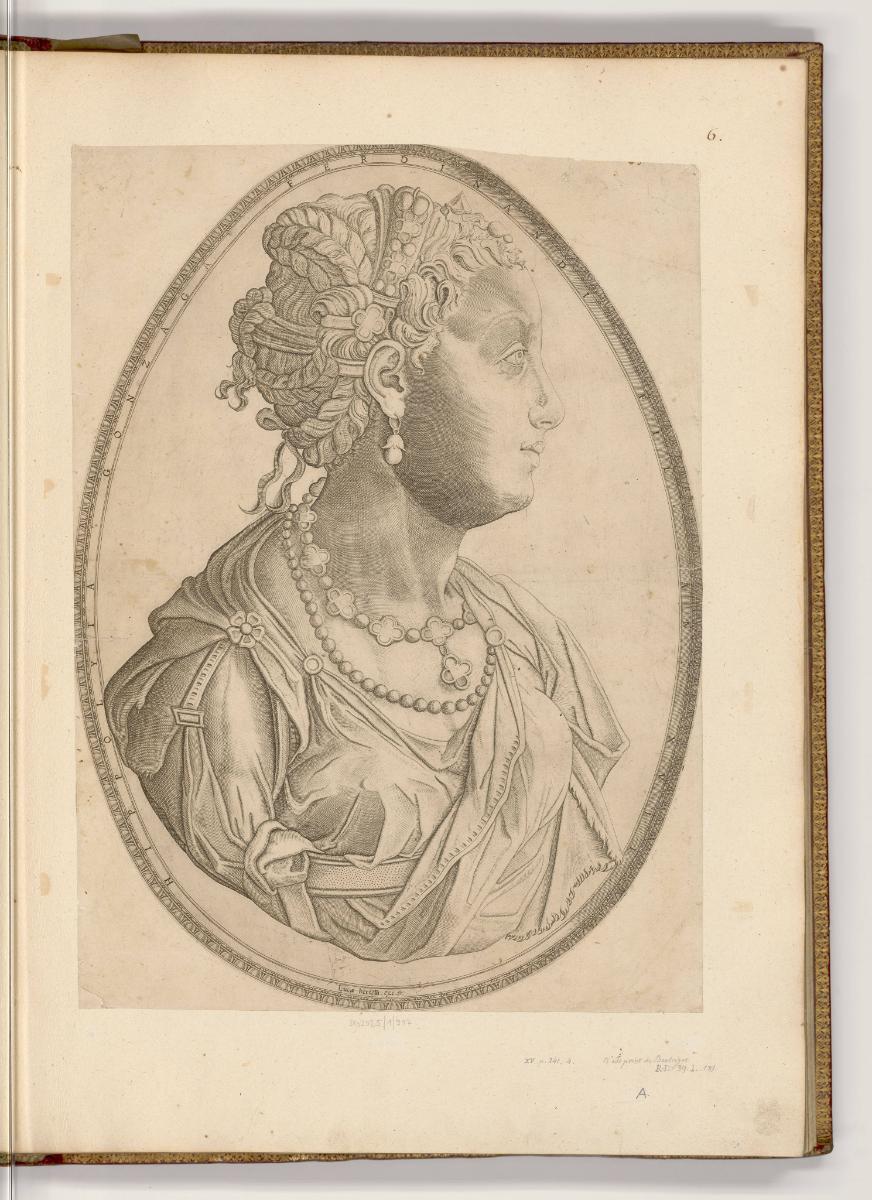 Kupferstiche von Nicolas Beatrizet, Porträt Ippolita Gonzaga, Inv. Nr.: HB19, HB19/6