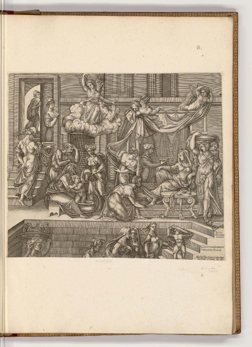 Kupferstiche von Nicolas Beatrizet, Geburt Marias, Inv. Nr.: HB19, HB19/8