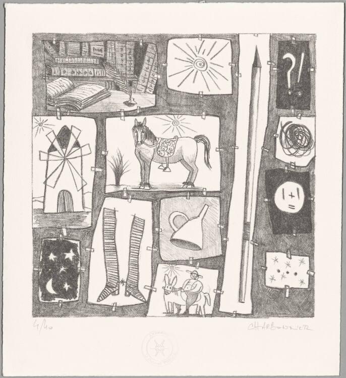 Anne-Catherine Charbonnier, Autour de Don Quichotte - Motiv 9, Inv. Nr.: DG2020/22/9