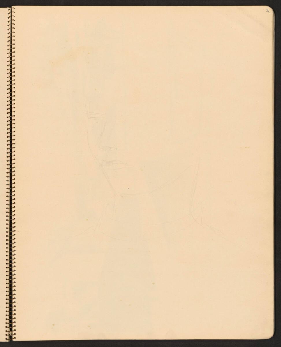 Franziska Zach, Frauenporträtskizze, Inv. Nr.: 26253/2