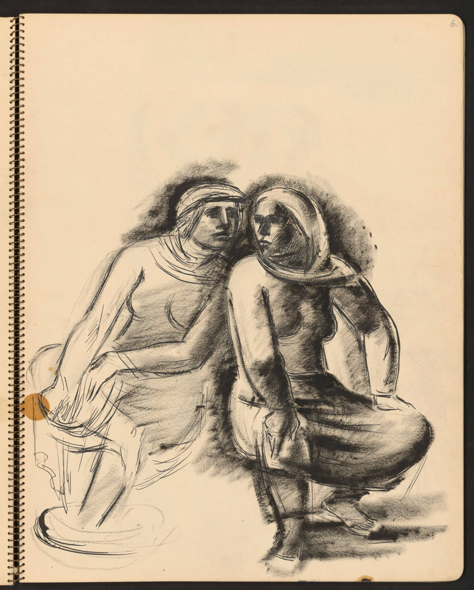 Zwei sitzende Frauen, Franziska Zach, 1920–1930