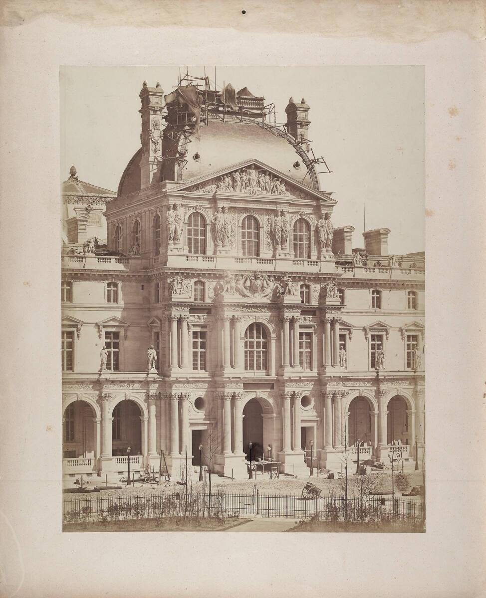 Édouard Denis Baldus, Le Pavillon Richelieu en travaux, Inv. Nr.: FotoGLV2000/2729