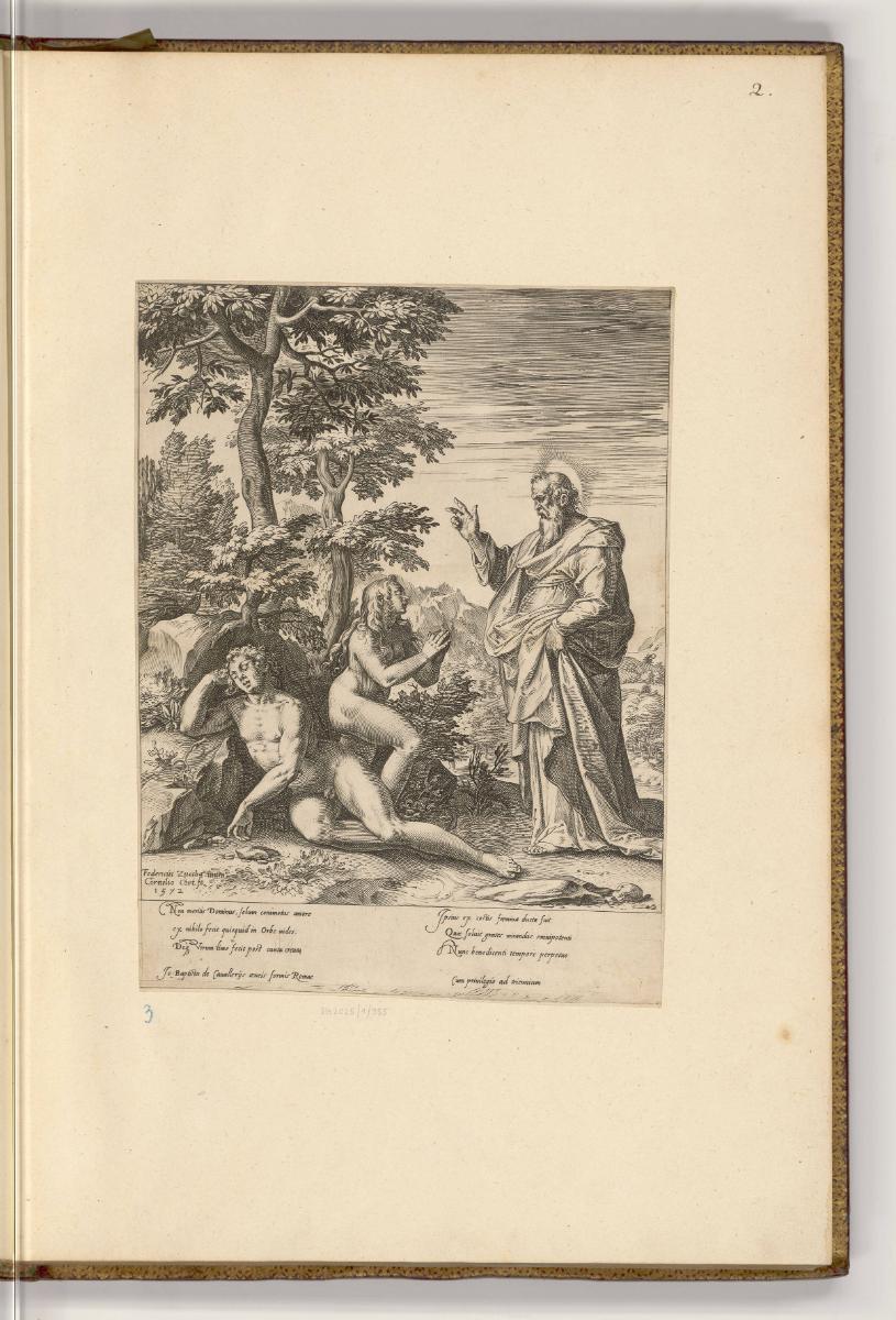 Kupferstiche von Cornelis Cort, Band I., Erschaffung Evas, Inv. Nr.: HB20.1, HB20.1/2