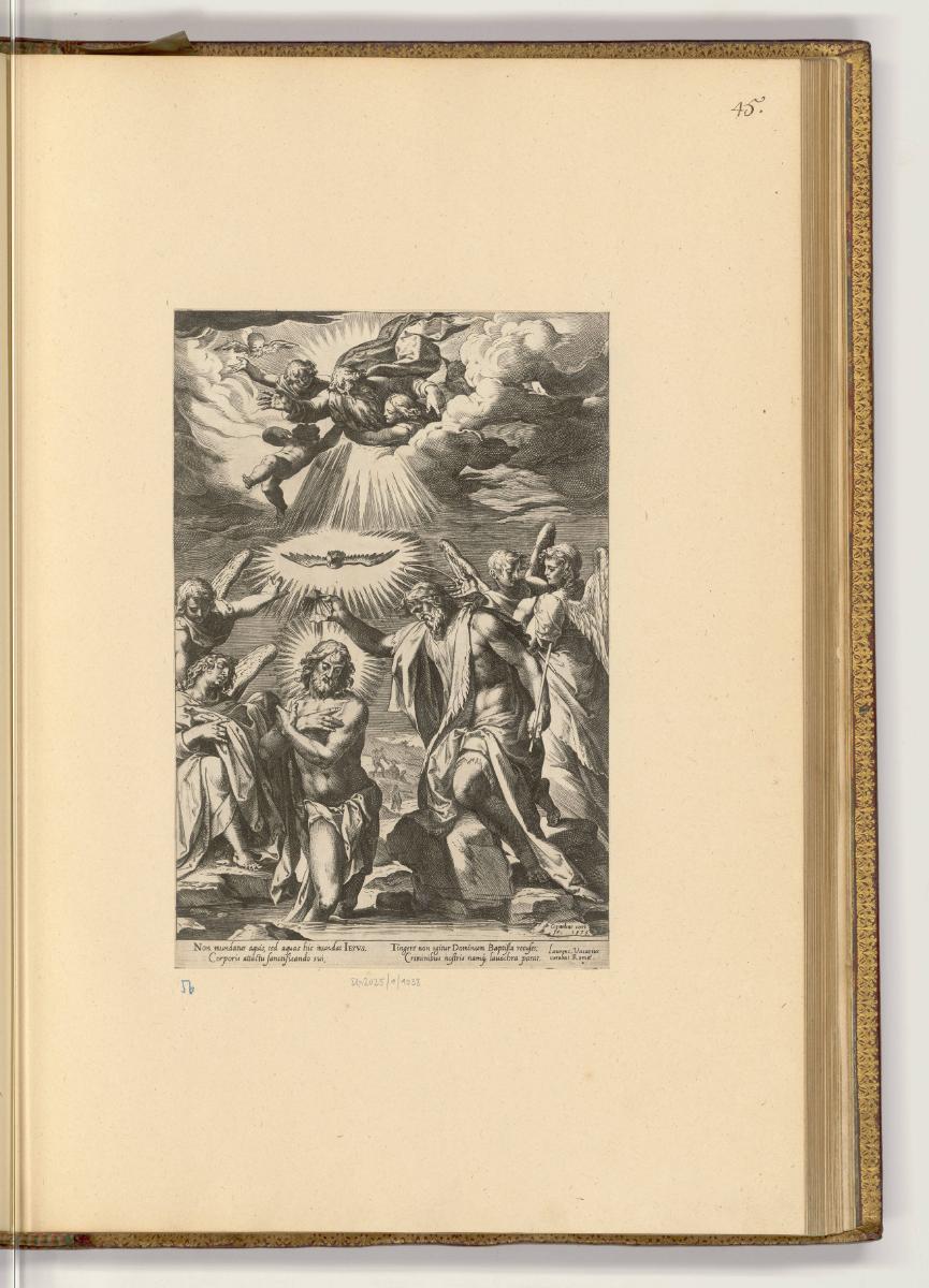 Kupferstiche von Cornelis Cort, Band I., Taufe Christi, Inv. Nr.: HB20.1, HB20.1/45