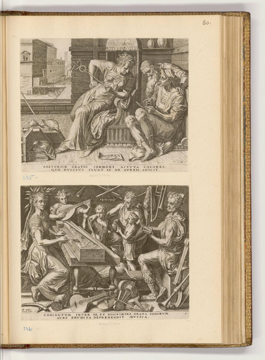 Kupferstiche von Cornelis Cort, Band II., Rhetorik; Musik, Inv. Nr.: HB20.2, HB20.2/80