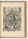 Kupferstiche von Cherubino Alberti, Porträt Gregor XIV. in allegorischem Rahmen, Inv. Nr.: HB21…