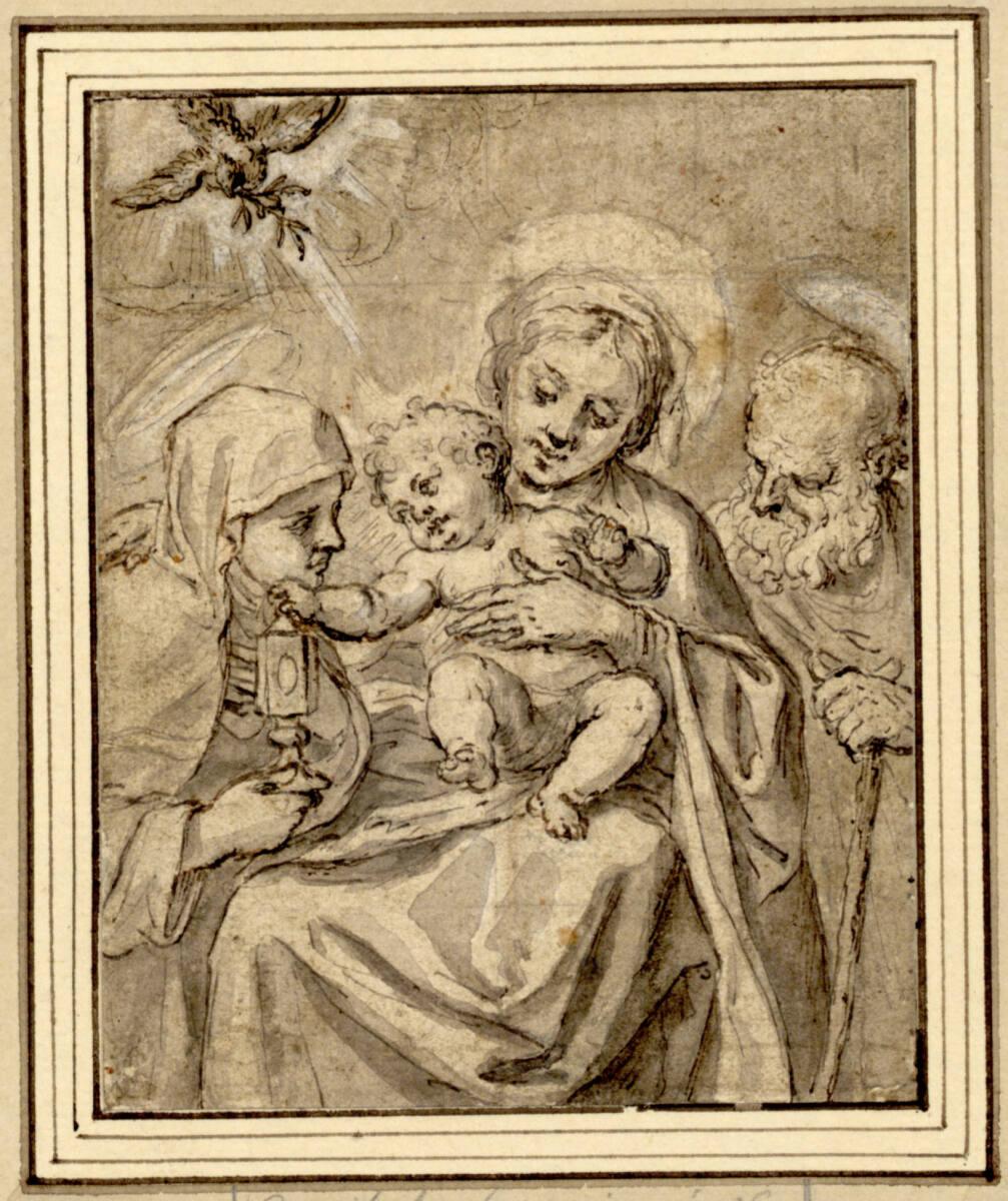 Anonym, Die heilige Familie mit der heiligen Klara, Inv. Nr.: 2134