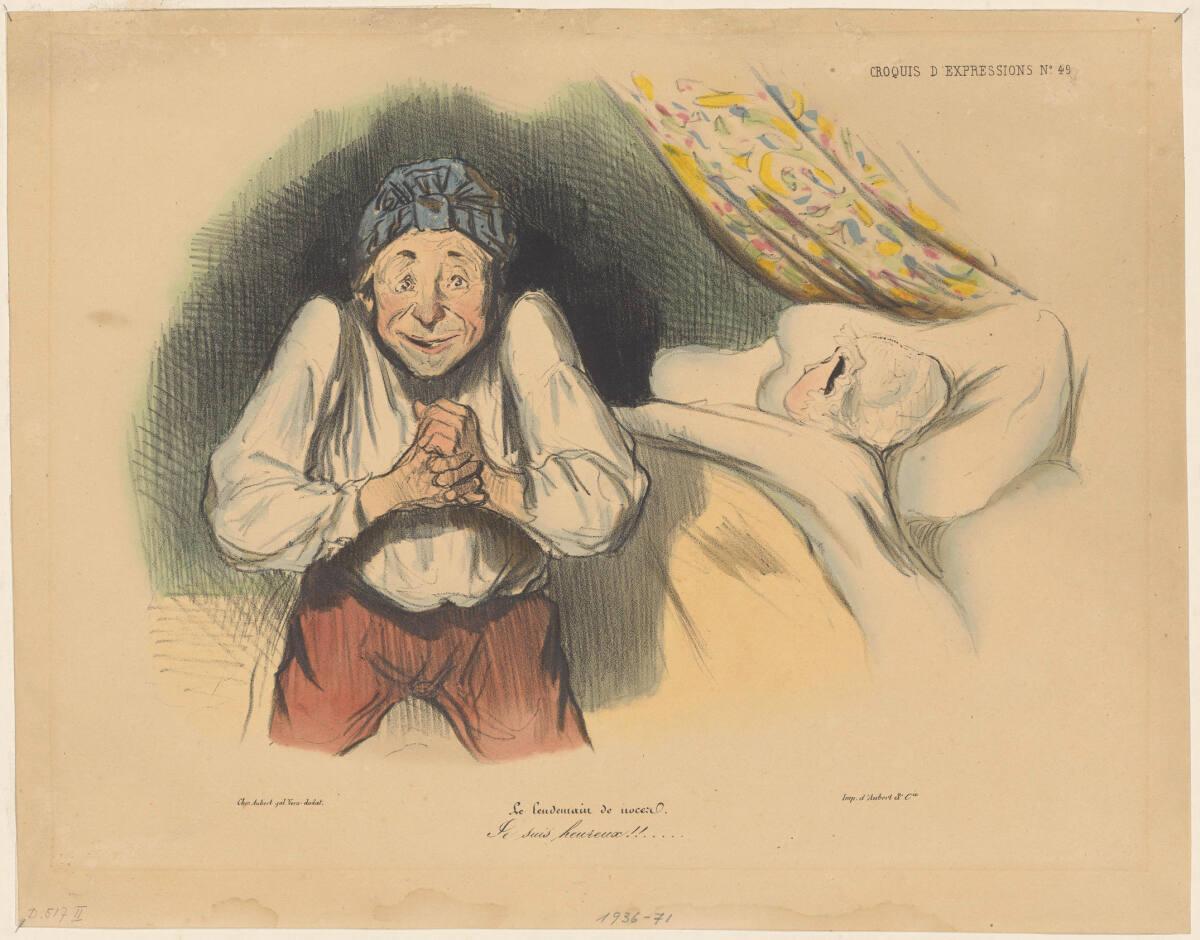 Honoré Daumier, Le lendemain de noces, Inv. Nr.: DG1936/71