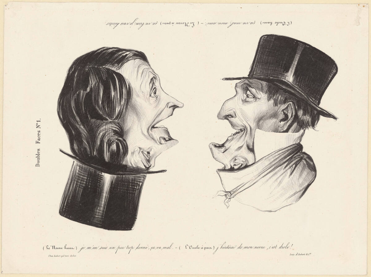 L'Oncle-Le Neveu, Honoré Daumier, 1838