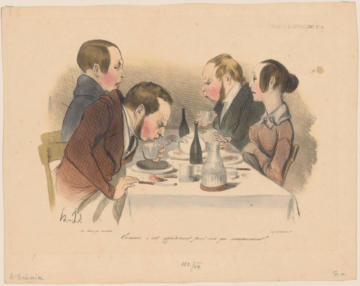 Honoré Daumier, Comme c'est appétissant pour ceux qui commencent, Inv. Nr.: DG1944/155