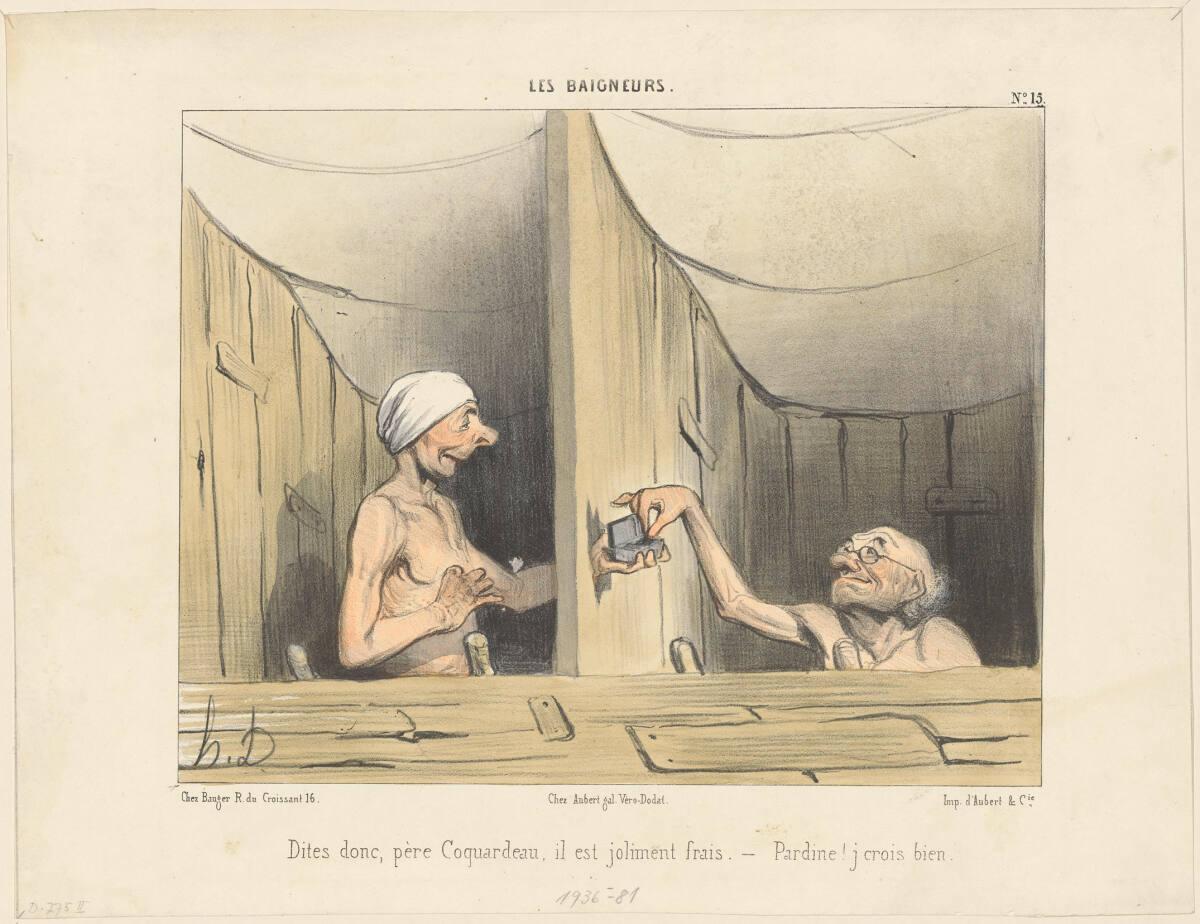 Honoré Daumier, Dites donc, père Coquardeau, il est joliment frais, Inv. Nr.: DG1936/81