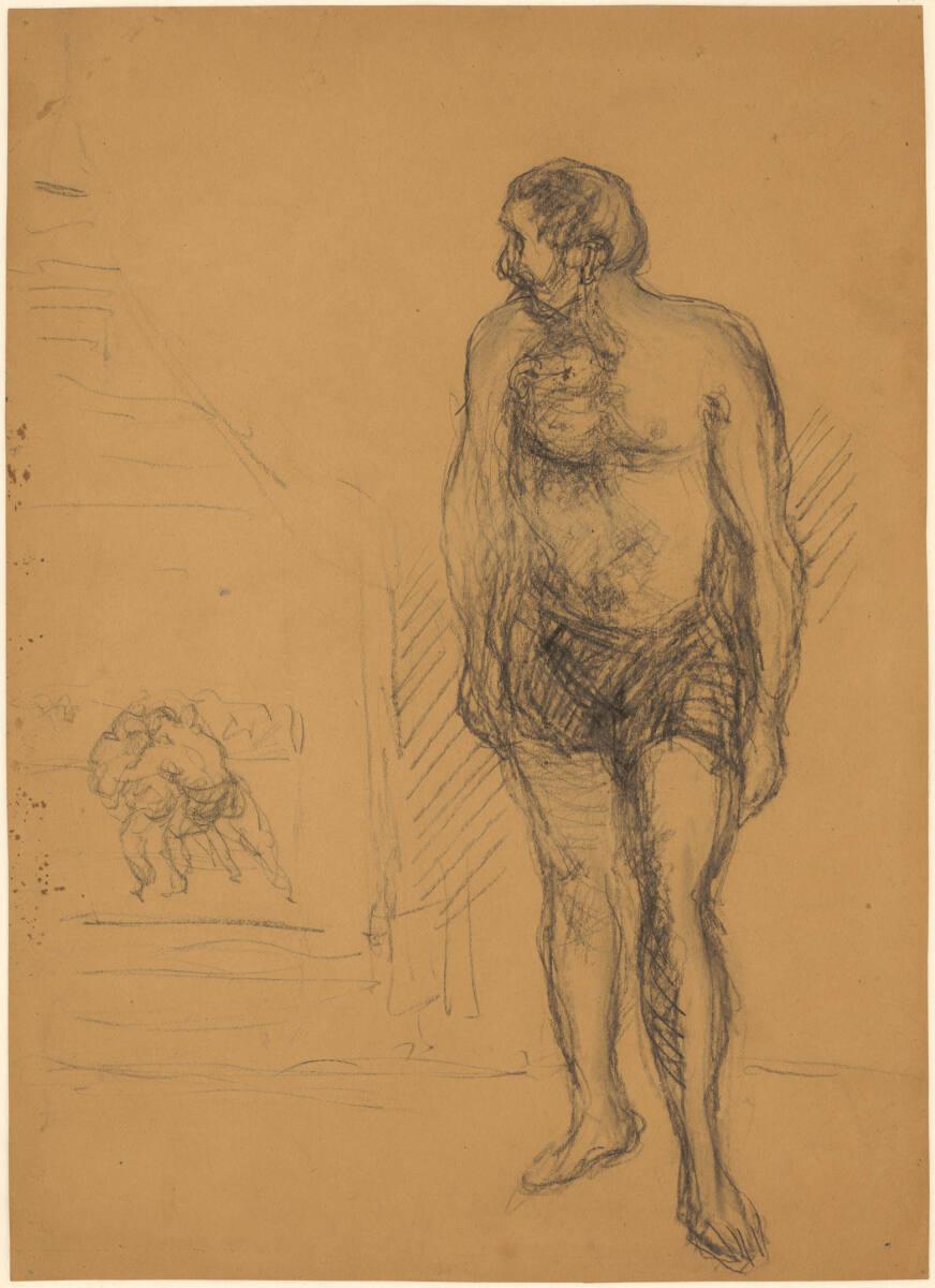 Honoré Daumier, Studie eines Ringers, Inv. Nr.: 24127