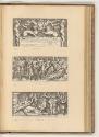 Druckgrafiken von Luca Ciamberlano, Camillo Cungi und Pietro Santo Bartoli, Frontispiz; Szenen …