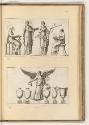 Druckgrafiken von Luca Ciamberlano, Camillo Cungi und Pietro Santo Bartoli, Fresken der Cestius…