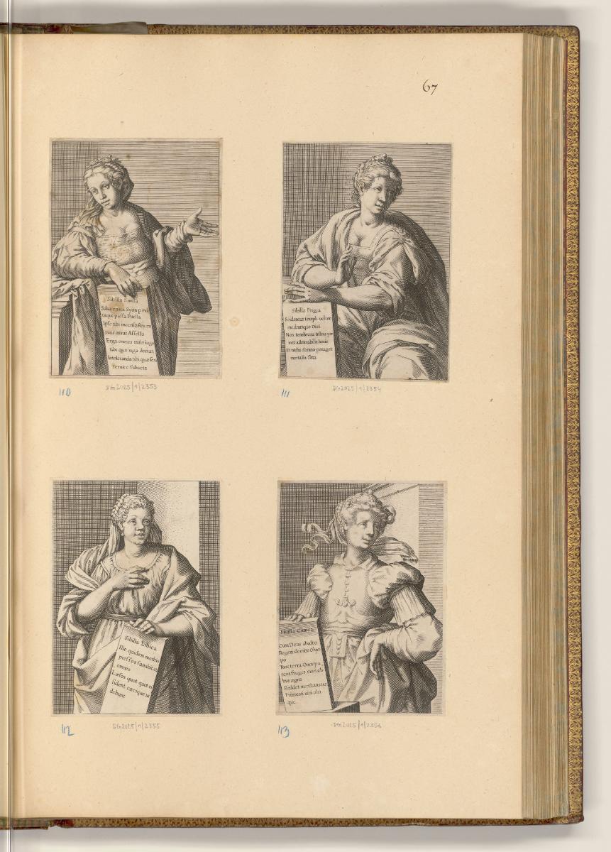 Druckgrafiken von Luca Ciamberlano, Camillo Cungi und Pietro Santo Bartoli, Diverse Sibyllen, I…