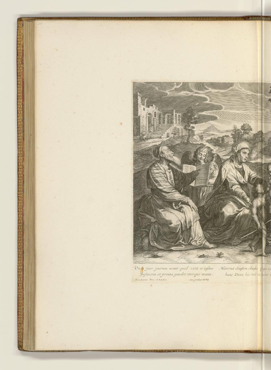 Druckgrafiken nach Tizian, Heilige Familie mit Johannesknabe, Elisabet und Zacharias (linker Te…