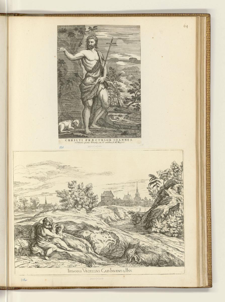 Druckgrafiken nach Tizian, Johannes der Täufer mit Lamm, Inv. Nr.: HB27.1, HB27.1/64