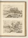 Druckgrafiken nach Tizian und Domenico Campagagnola, Landschaft mit Schlafendem und Bauernhaus;…