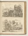 Druckgrafiken nach Tizian und Domenico Campagagnola, Landschaft mit Reitern und Traubenpresse; …