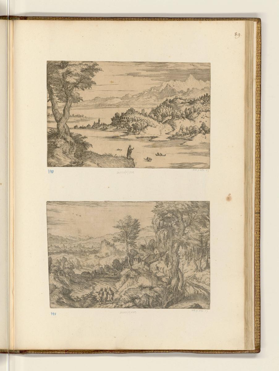 Druckgrafiken nach Tizian und Domenico Campagagnola, Landschaft mit Christus am See Genezareth;…