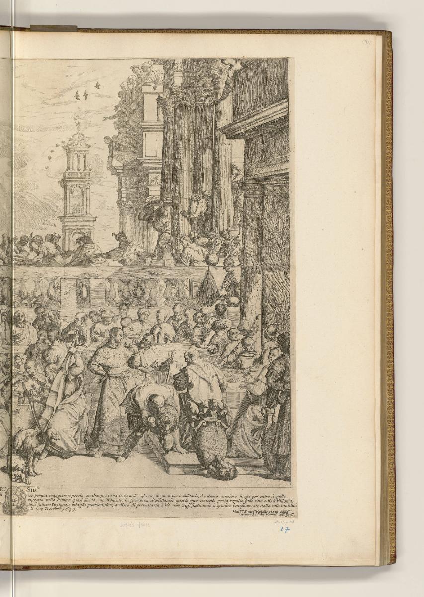Druckgrafiken nach Paolo Veronese, Hochzeit zu Kana (rechter Teil), Inv. Nr.: HB28, HB28/19/2