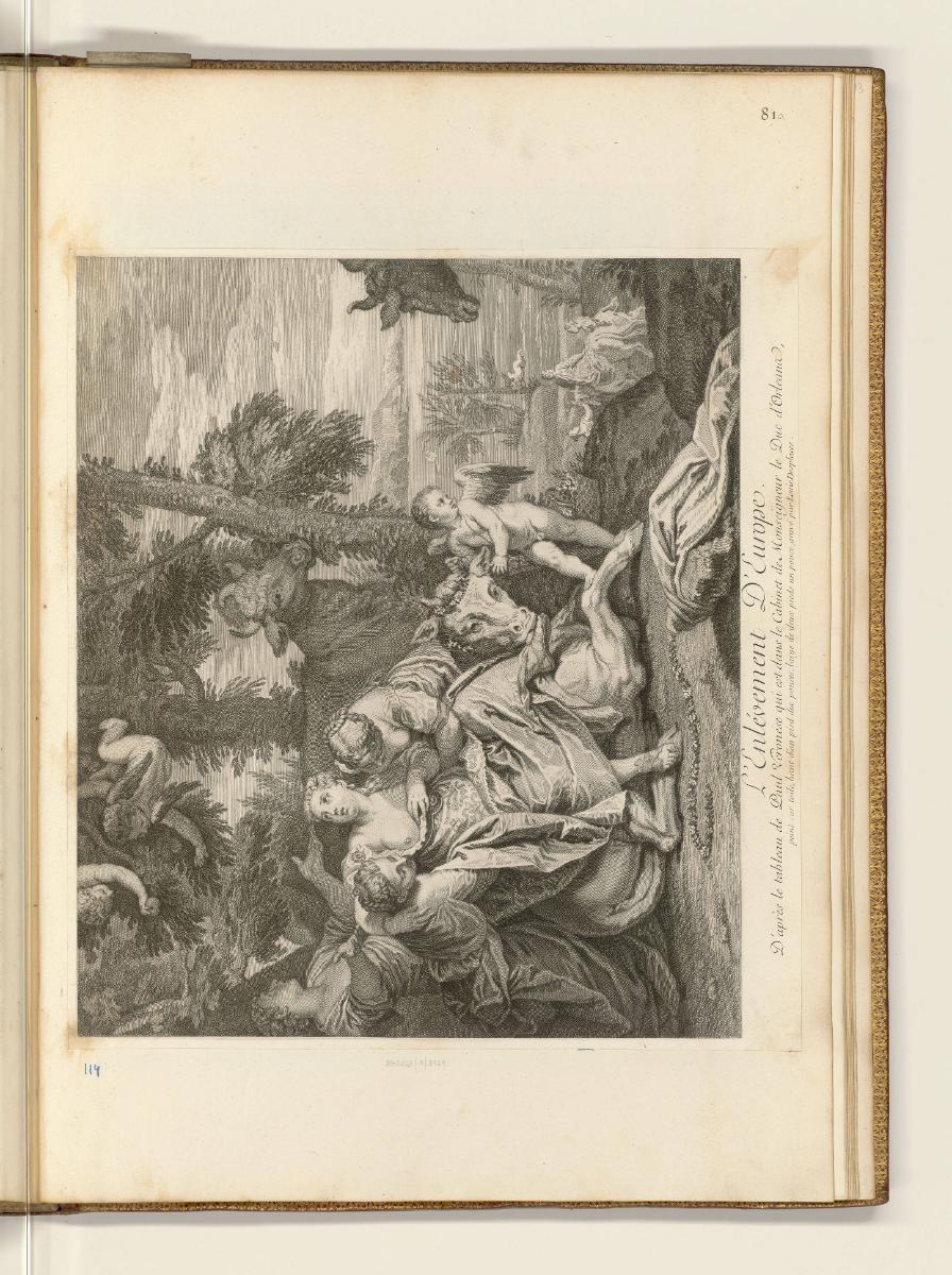 Druckgrafiken nach Paolo Veronese, Raub der Europa, Inv. Nr.: HB28, HB28/81a