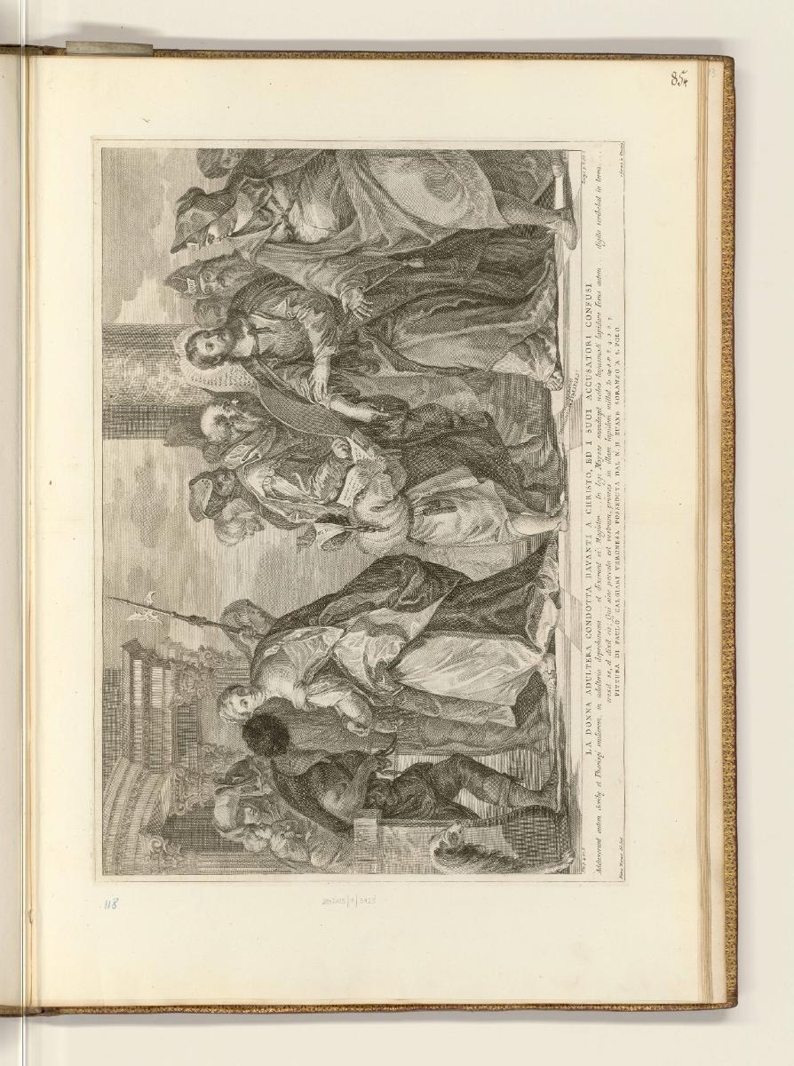 Druckgrafiken nach Paolo Veronese, Christus und die Ehebrecherin, Inv. Nr.: HB28, HB28/85
