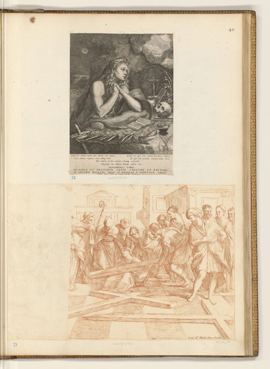 Druckgrafiken nach Jacopo Tintoretto, Reuige Maria Magdalena; Kreuzauffindung der Helena, Inv. …