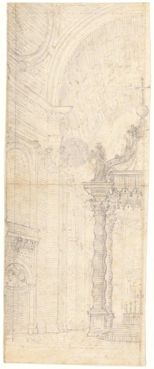 Rom, San Pietro in Vaticano, Innenraum mit Hochaltarbaldachin, Inv. Nr.: AZRom762r