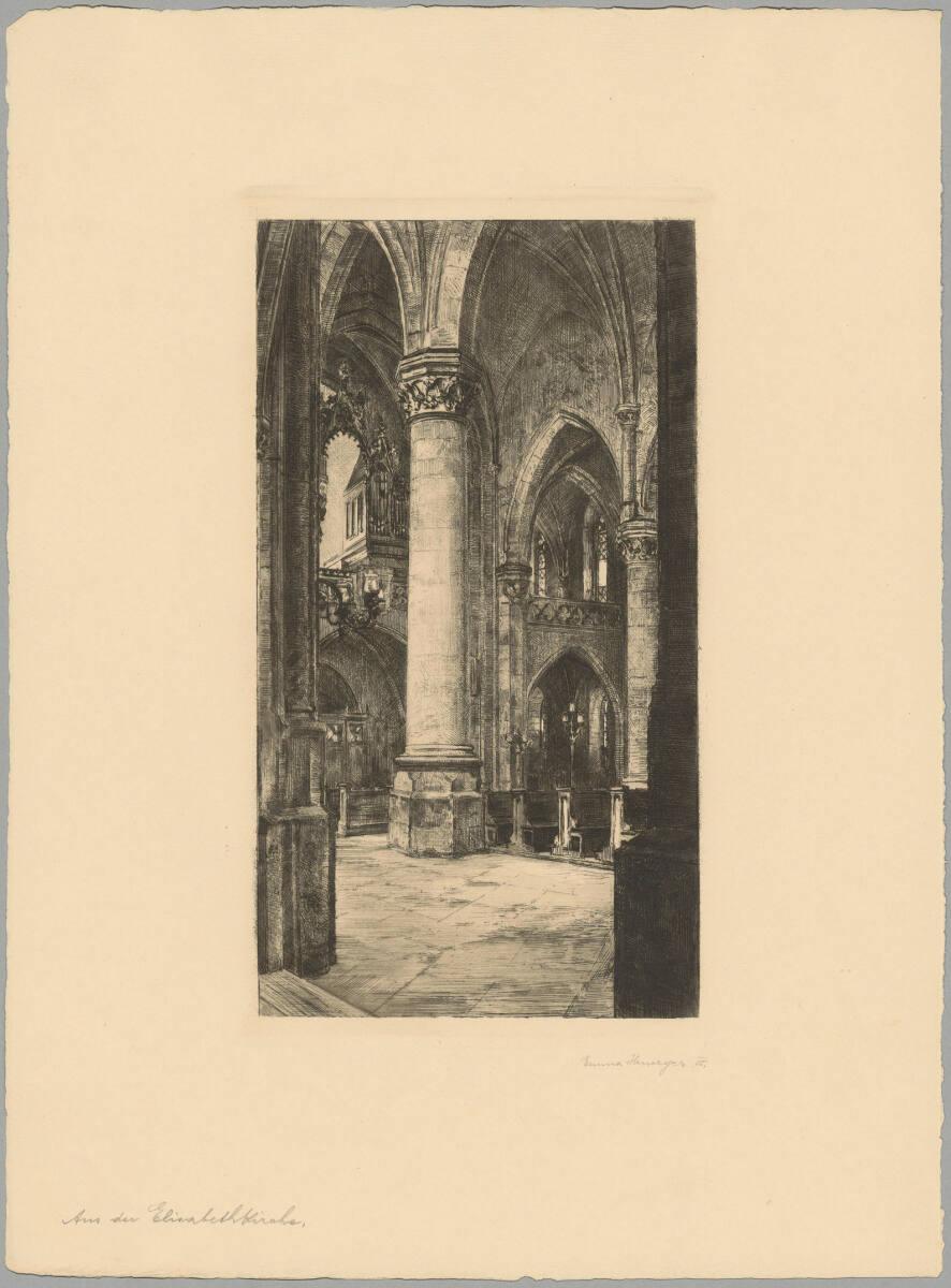 Emma Ludovica Hrnczyrz, "Aus der Elisabethkirche", Inv. Nr.: DG1907/141/6