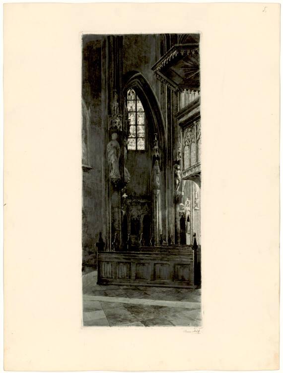 Anna Mik, "Aus der Kirche Maria am Gestade, Wien", Inv. Nr.: DG1904/282/5