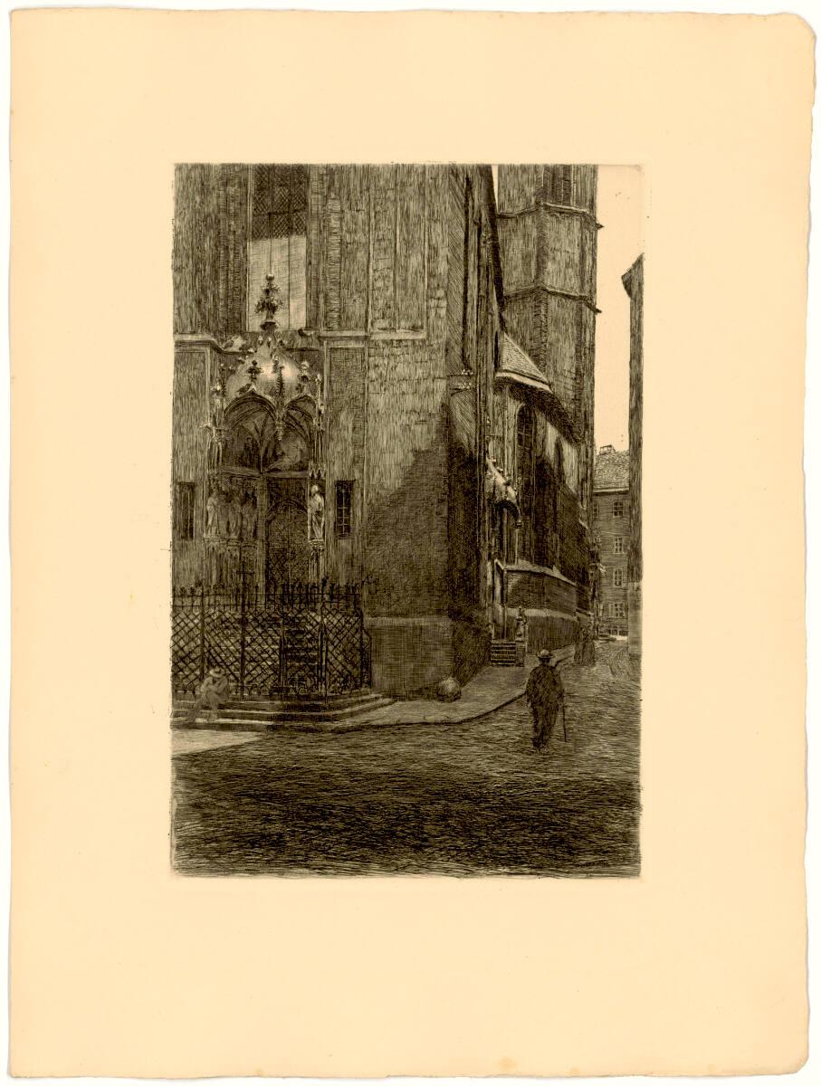 Marie Adler, "Portal der Kirche Maria am Gestade, Wien", Inv. Nr.: DG1905/794/7