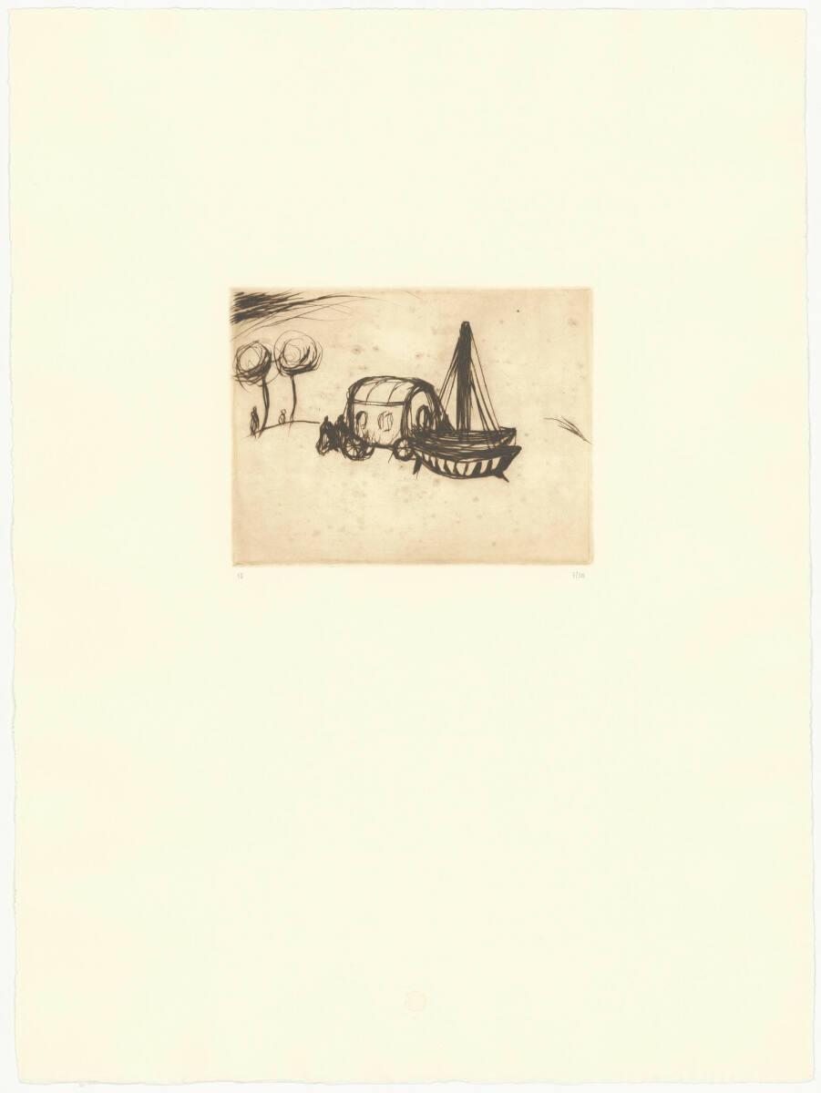 Paula Deppe, Wagen mit Schaukeln (Jahrmarktschaukeln), Inv. Nr.: DG2000/133/15