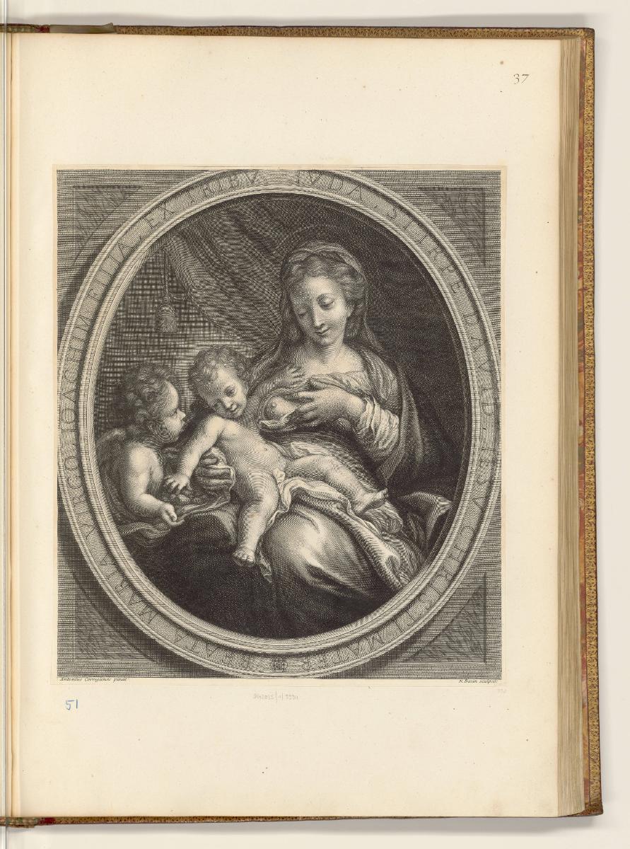 Druckgrafiken nach Werken von Correggio, Madonna del Latte, Inv. Nr.: HB32.1, HB32.1/37