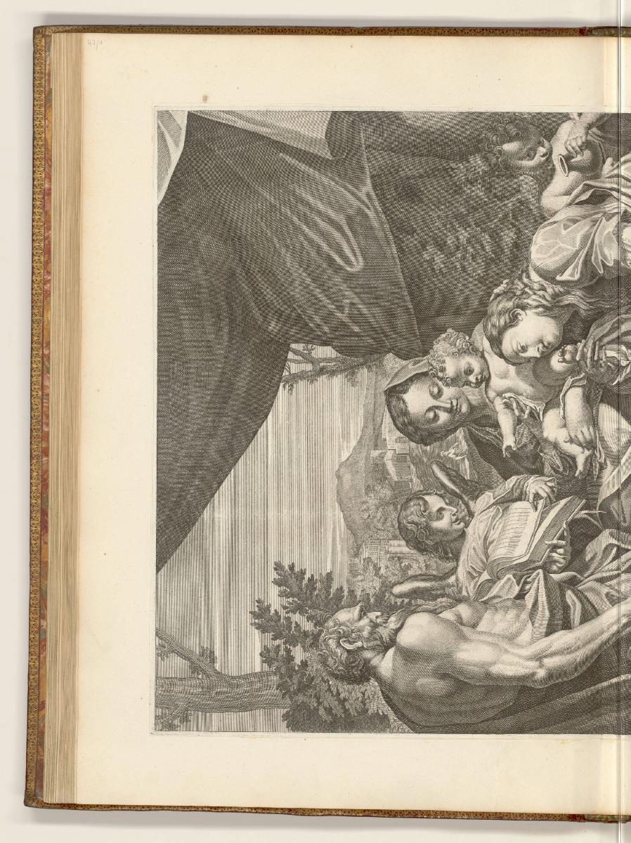 Druckgrafiken nach Werken von Correggio, Maria mit Kind, Hieronymus und Maria Magdalena (oberer…