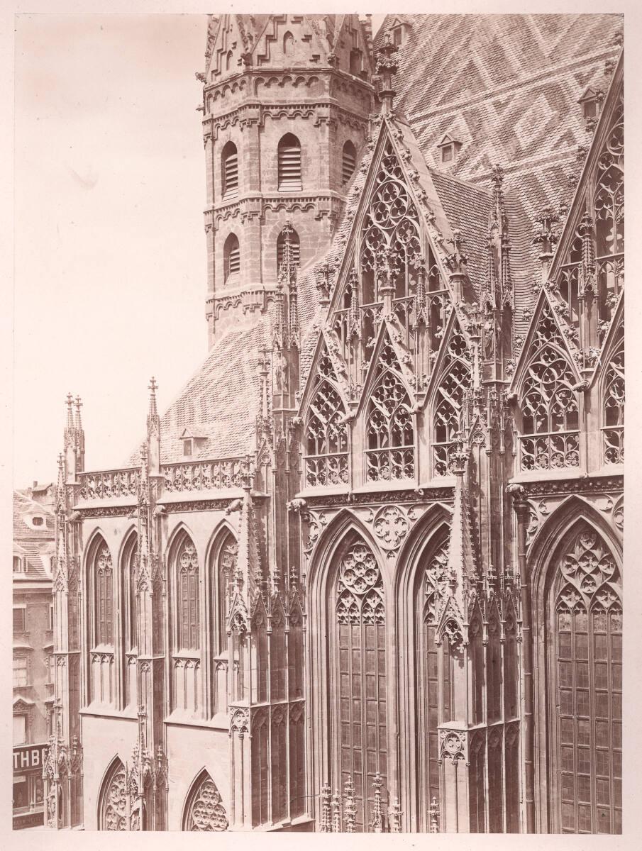 Josef Löwy, Teilansicht von der Südseite des Stephansdomes in Wien, Inv. Nr.: FotoGLV2000/5406