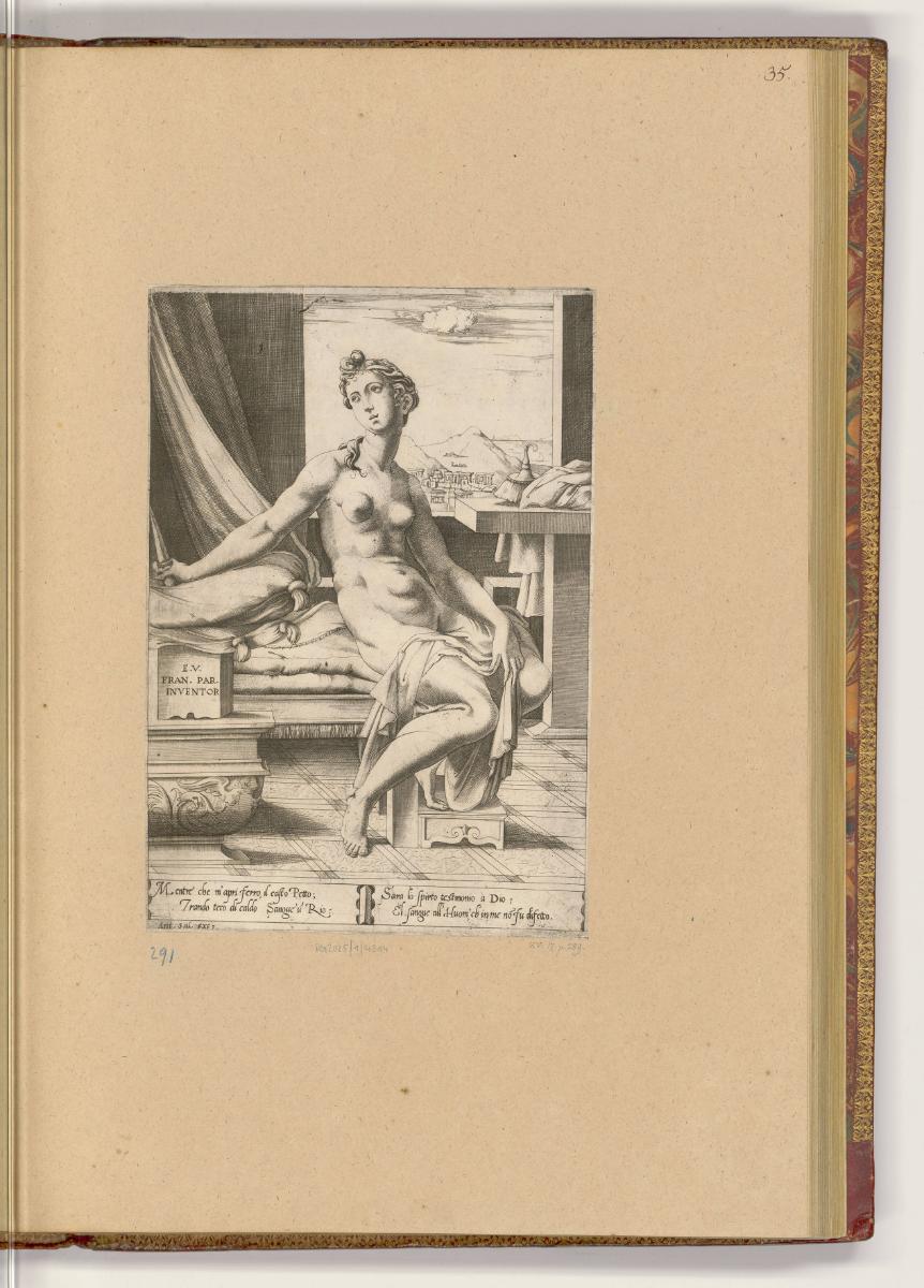 Druckgrafiken nach Werken von Parmigianino, Lucretia, Inv. Nr.: HB33.2, HB33.2/35
