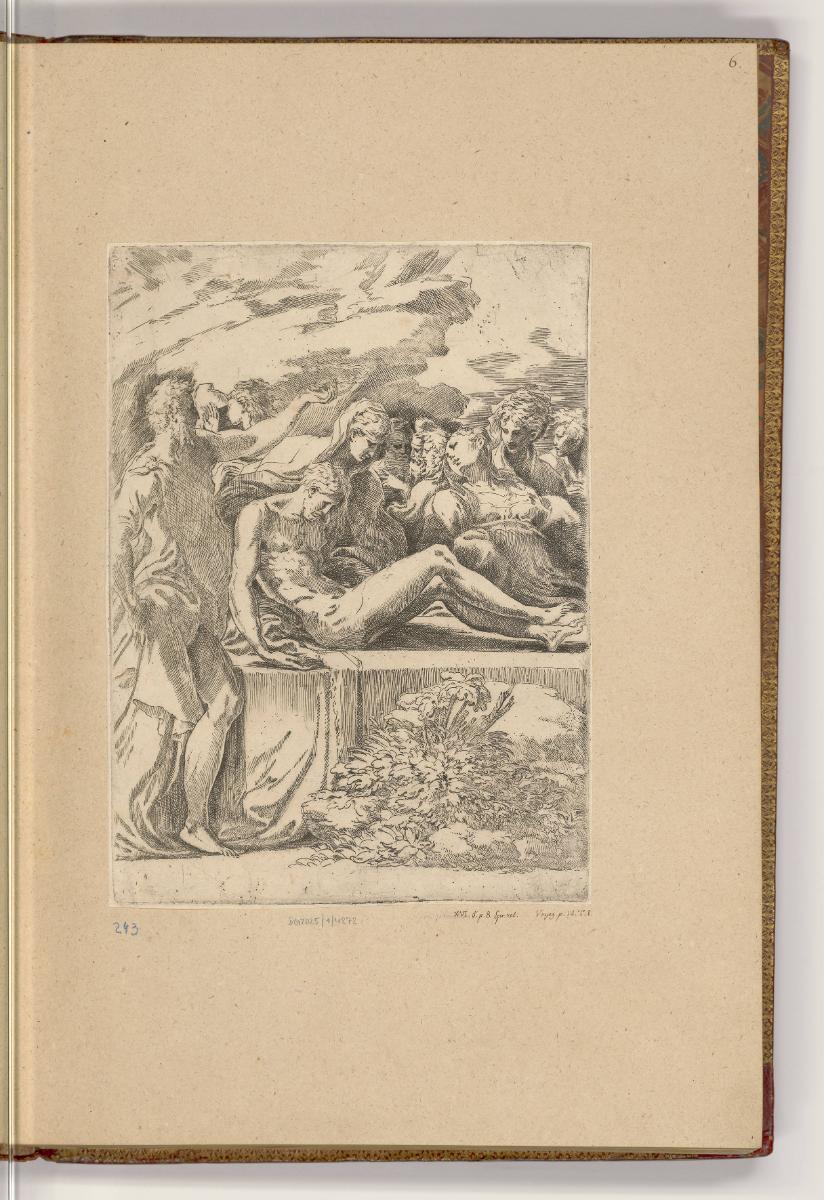 Druckgrafiken nach Werken von Parmigianino, Grablegung Christi, Inv. Nr.: HB33.2, HB33.2/6