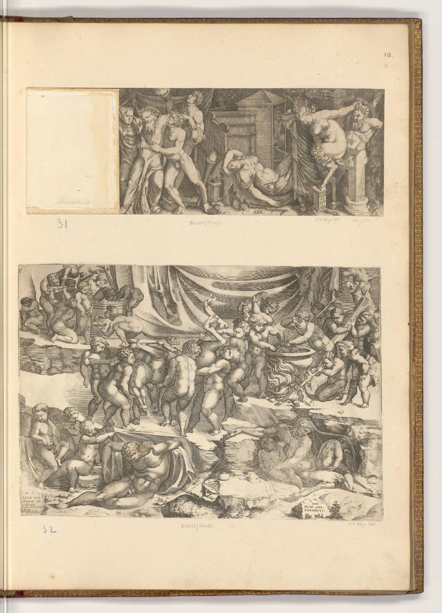 Druckgrafiken von Enea Vico, Bacchanal, Inv. Nr.: HB34, HB34/18