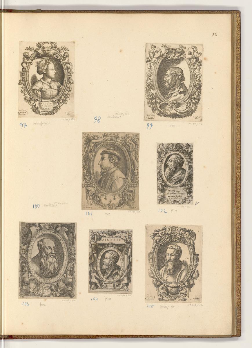 Druckgrafiken von Enea Vico, Diverse Porträts, Inv. Nr.: HB34, HB34/28