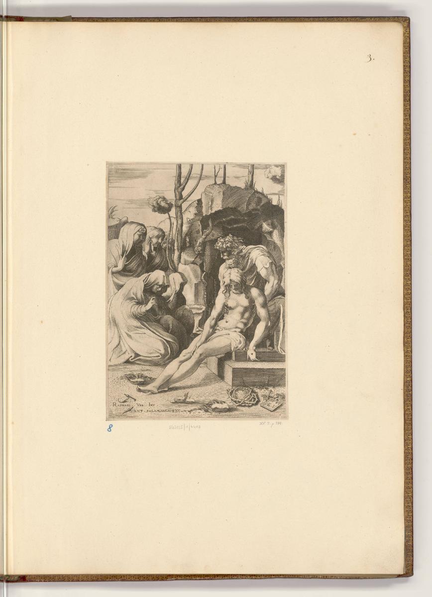 Druckgrafiken von Enea Vico, Grablegung Christi, Inv. Nr.: HB34, HB34/3